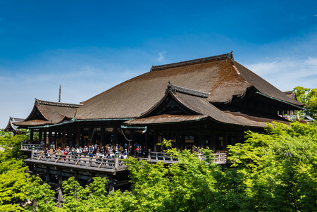 Kyoto, Japan - May 8, 2016: Tourist visiting Kiyomizu-dera Temple in Kyoto, Japan in the morning.のeditorial素材