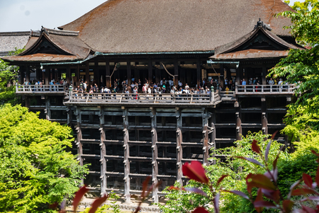 Kyoto, Japan - May 8, 2016: Tourist visiting Kiyomizu-dera Temple in Kyoto, Japan in the morning.のeditorial素材
