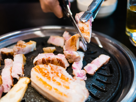 Samgyupsal, Korean style pork BBQの写真素材