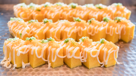 Tamagoyaki, Japanese sweet omelette, selective focusの写真素材