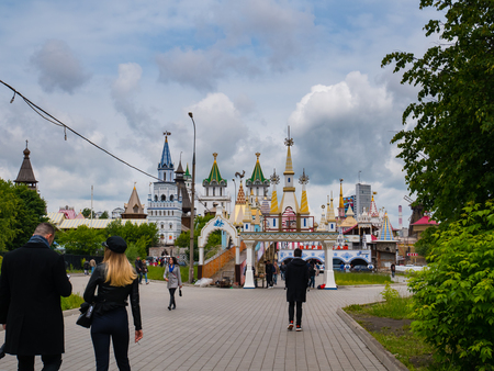 Moscow, Russia - June 10, 2018: The entrance of Izmailovsky Kremlin in Moscow, Russiaのeditorial素材