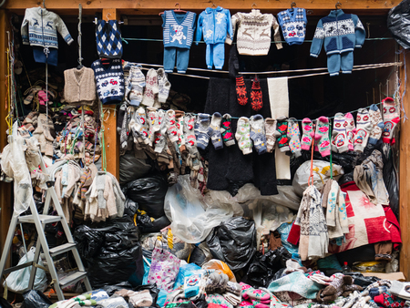 Moscow, Russia - June 10, 2018: The market at Izmailovsky Kremlin, Moscow., Russiaのeditorial素材