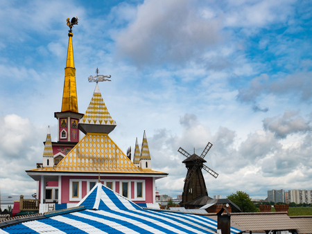 Moscow, Russia - June 10, 2018: View from Roof top of restaurant at Izmailovsky Kremlin in Moscow, Russiaのeditorial素材