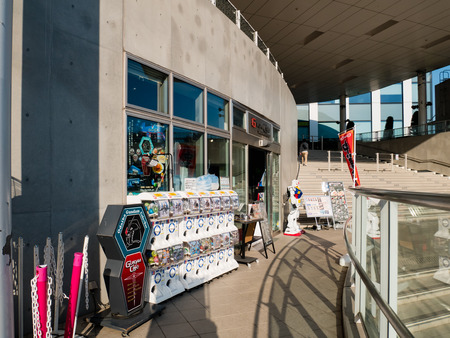 Tokyo, Japan - October 30, 2018: Gundam Cafe, official cafe and shop of Gundam at Diver city plaza Tokyo in Odaiba, Tokyo, Japanのeditorial素材