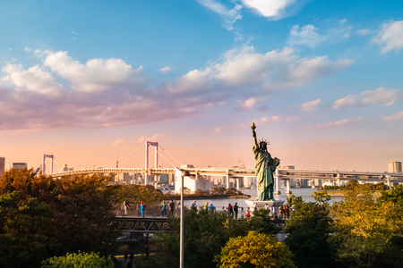 Statue of Liberty in Odaiba area, Tokyo, Japanのeditorial素材