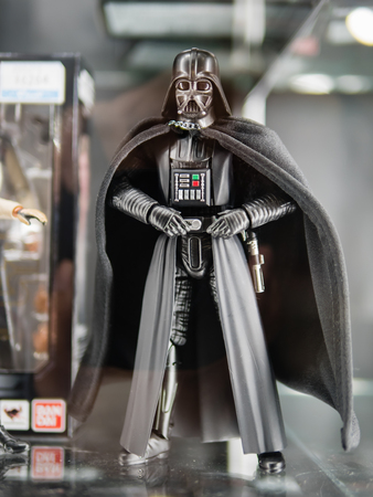Tokyo, Japan - October 30, 2018: Close up of Bandai Tamashii Nations S.H.Figuarts Star Wars Darth...