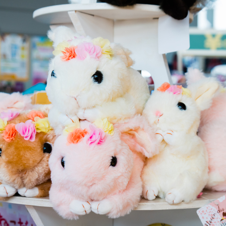 Tokyo, Japan - October 31, 2018: Toys and souvenirs selling at souvenir shop at the Tokyo Metropolitan Government building in Shinjuku, Tokyo, Japan.のeditorial素材