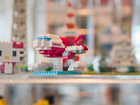 Tokyo, Japan - October 31, 2018: Toys and souvenirs selling at souvenir shop at the Tokyo Metropolitan Government building in Shinjuku, Tokyo, Japan.のeditorial素材