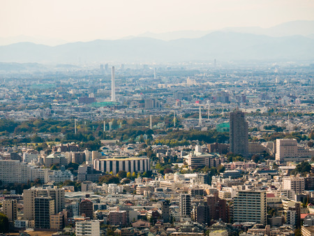 Tokyo cityscape as seen from the Tokyo Metropolitan Government Building in Shinjuku, Tokyo, Japan.の写真素材