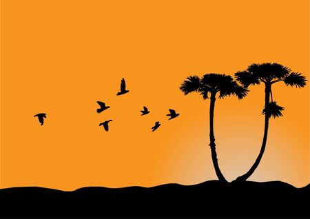 Sugar Palm Twilightのイラスト素材