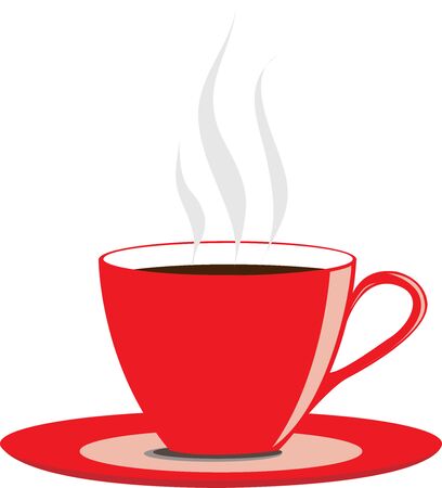 Red Coffee Cupのイラスト素材