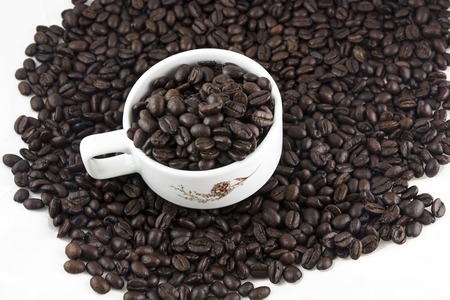 Coffee Beans In Cupの写真素材