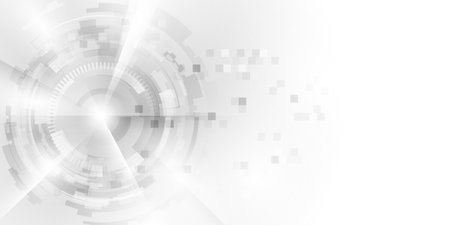 modern white abstract technology background vector illustrationのイラスト素材