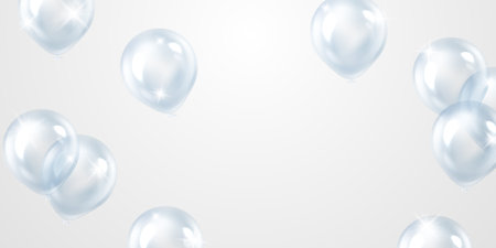 elegant transparent balloon background Beautiful for decorating any occasion. Vector illustrationのイラスト素材