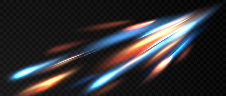 Beautiful light speed lines design on black background. Vector illustrationのイラスト素材
