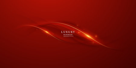 red background design With luxurious effect elements Vector illustrationのイラスト素材