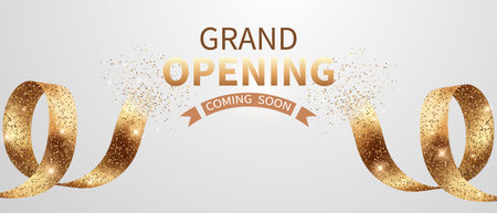 Beautiful grand opening card design background Elegant vector illustration for your businessのイラスト素材