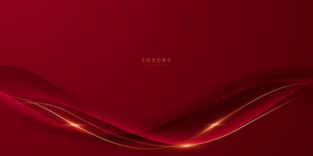 red background design With luxurious effect elements Vector illustrationのイラスト素材