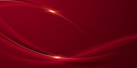 red background design With luxurious effect elements Vector illustrationのイラスト素材