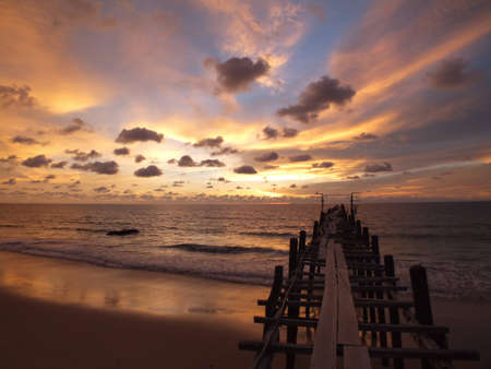 sunset and seaの写真素材