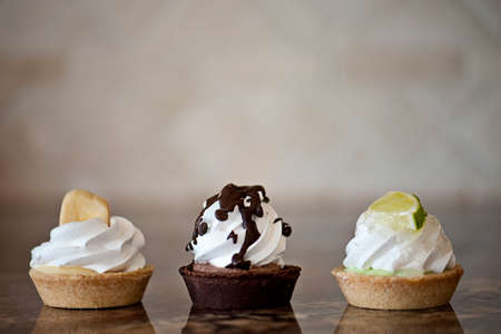Three Dessert Tartsの写真素材