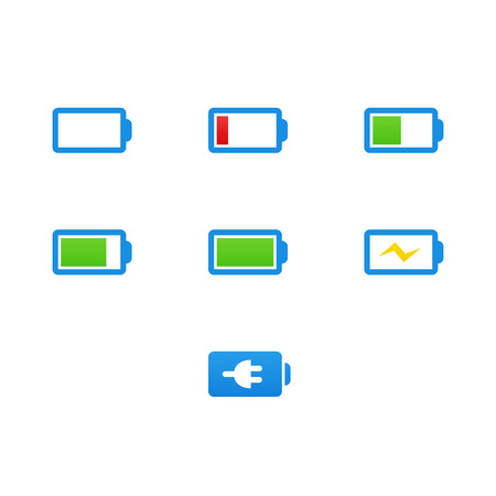 Battery iconsのイラスト素材