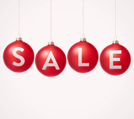 Baubles with sale label. Vector illustrationのイラスト素材