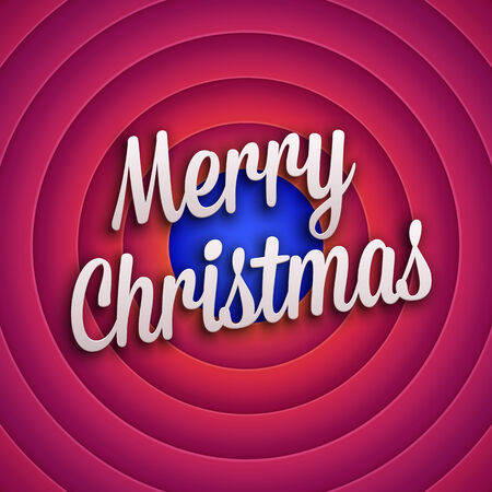 Movie ending screen with Merry Christmas label. Vectorのイラスト素材