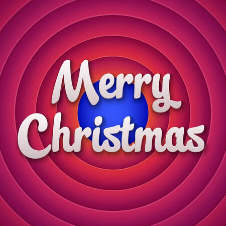 Movie ending screen with Merry Christmas label. Vectorのイラスト素材