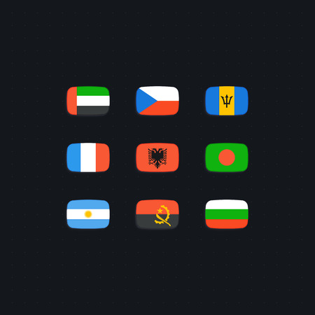 Flag of world. Vector iconsのイラスト素材