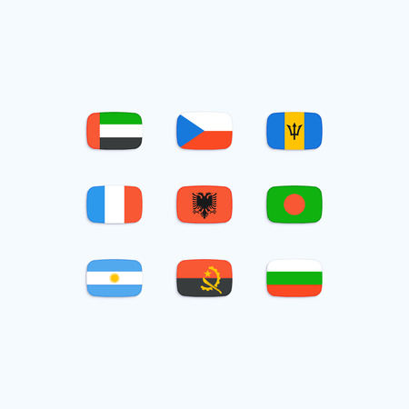Flag of world. Vector iconsのイラスト素材