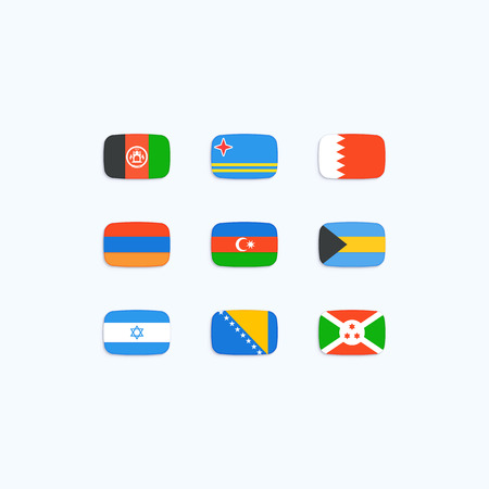 Flag of world. Vector iconsのイラスト素材