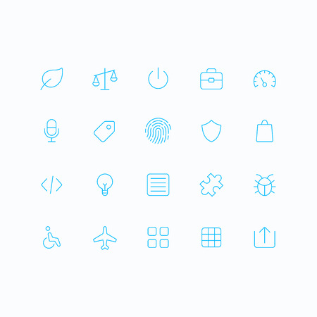 Outline vector icons for web and mobile. Thin 1 pixel stroke & 60x60 resolution