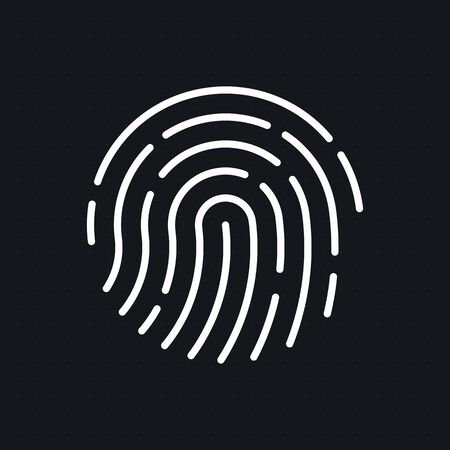 ID app icon. Fingerprint vector illustrationのイラスト素材