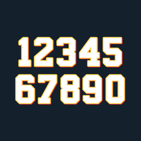 Basketball numbers set. Vector illustrationのイラスト素材