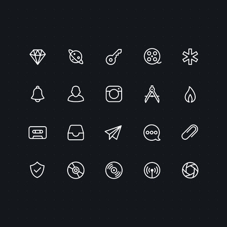 Outline vector icons for web and mobile. Thin 2 pixel stroke & 60x60 resolution.のイラスト素材