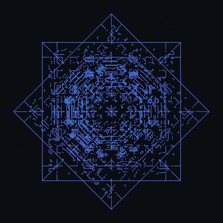 Ui & Data Design. Futuristic elements, vector background, isolatedのイラスト素材