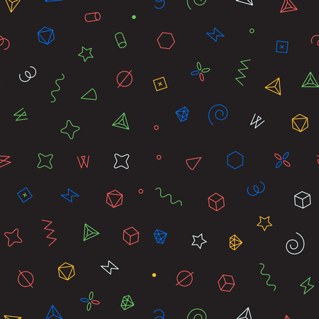 Seamless geometric vector pattern. Vector illustration with geometric elements