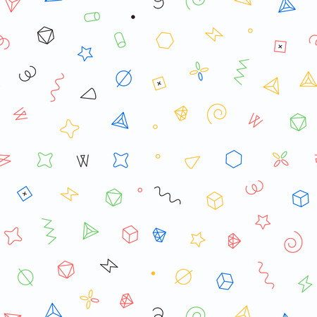 Seamless geometric vector pattern. Vector illustration with geometric elementsのイラスト素材