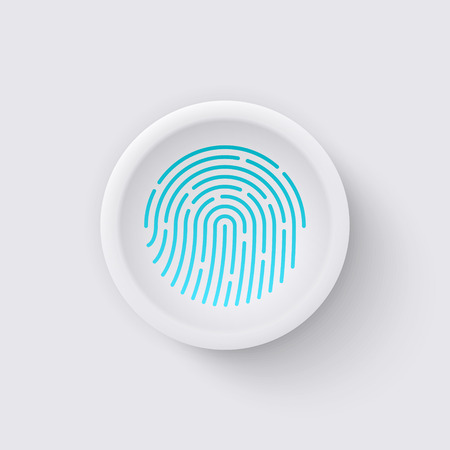 ID app icon. Fingerprint vector illustrationのイラスト素材