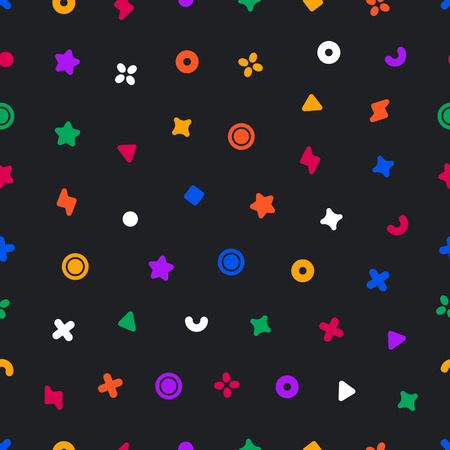 Geometric sweets seamless vector pattern. Abstract vector illustration with geometric elements, shapes.のイラスト素材
