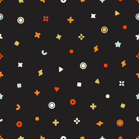 Geometric sweets seamless vector pattern. Abstract vector illustration with geometric elements, shapes.のイラスト素材