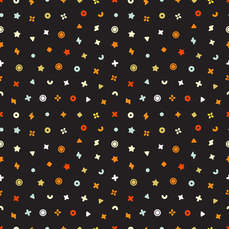 Geometric sweets seamless vector pattern. Abstract vector illustration with geometric elements, shapes.のイラスト素材