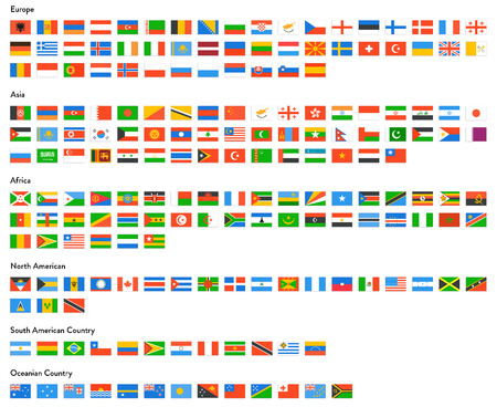 Flag of world. Vector iconsのイラスト素材