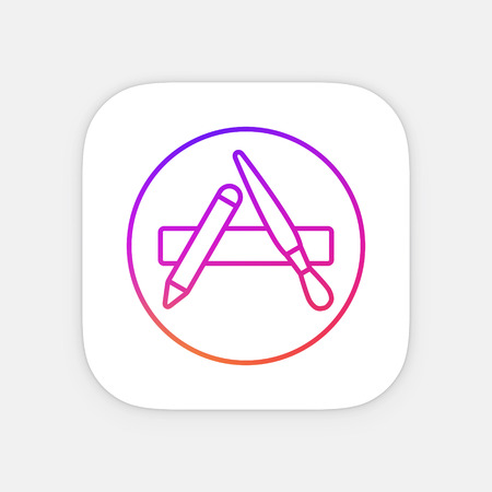 Vector apps shop icon. App icon template. Mobile application icon. Vector colorful photo iconのイラスト素材