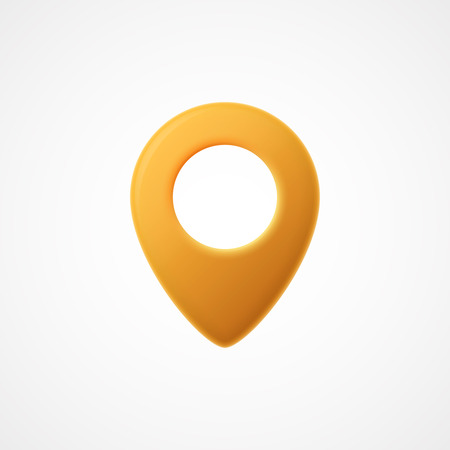 3d Map pointer icon. Map Markersのイラスト素材