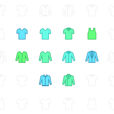 Fashion clothes Iconsのイラスト素材