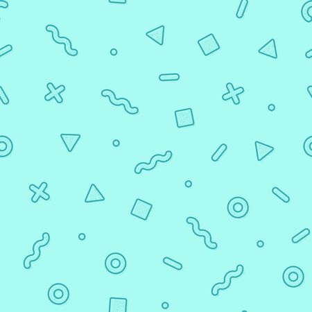 Geometric sweets seamless pattern. Abstract vector illustration with geometric elements, shapes.のイラスト素材