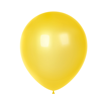 Realistic yellow Balloon vector illustrationのイラスト素材