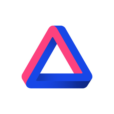Impossible shape. Optical Illusion. Web design element. Line design. Vector illustration EPS 10